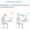 Ergonomischer, flexibler, klappbarer Laptop-Riser Tragbarer faltbarer Computerständer Verstellbarer Laptopständer Aluminium